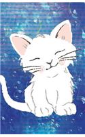 Journal Notebook For Cat Lovers White Kitten