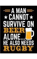 A Man Cannot Survive On Beer Alone... He Also Needs Rugby
