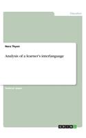 Analysis of a learner's interlanguage