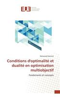 Conditions d'optimalité et dualité en optimisation multiobjectif