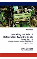 Modeling the Role of Deformation Twinning in MG Alloy Az31b: (English)