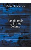 A plain reply to Bishop Colenso