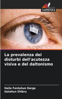 La prevalenza dei disturbi dell'acutezza visiva e del daltonismo