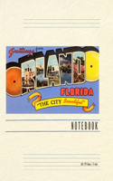 Vintage Lined Notebook Greetings from Orlando, Florida