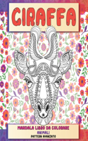 Mandala Libro da colorare - Pattern avanzato - Animali - Giraffa