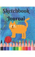 Cute Cat Color Pencil Design Notebook for Drawing Color Sketchbook Journal