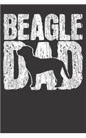 Notebook: Beagle Dad Father Fathers Day Gift Vintage Dog Owner Dot Grid 6x9 120 Pages