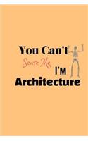 You Can't Scare Me, I'm Architecture: architecture notebook, lined pages to write in, Perfect for note taking, Cool Architecture Gift small size