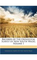 Records of the Geological Survey of New South Wales, Volume 1