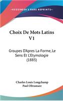 Choix de Mots Latins V1