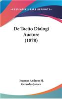 De Tacito Dialogi Auctore (1878)