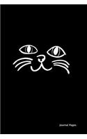 Journal Pages - Happy Face Cat (Black)