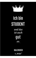 Kalender für Studenten: Immerwährender Kalender / 365 Tage Tagebuch / Journal [3 Tage pro Seite] für Notizen, Planung / Planungen / Planer, Erinnerungen, Sprüche