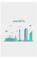jakarta Minimalist Travel Notebook [Lined] [6x9] [110 pages]