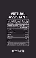 Nutritional Facts Virtual Assistant Awesome Notebook: 6x9 inches - 110 graph paper, quad ruled, squared, grid paper pages - Greatest Passionate working Job Journal - Gift, Present Idea