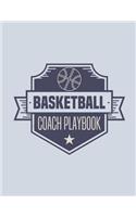 Basketball Coach Playbook: Blank Basketball Court Templates, Player Roster, Record Statistics, Game Schedule, Notebook Journal