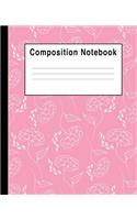 Composition Notebook: Pretty Pink Floral