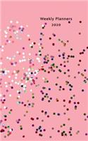 Weekly Planners 2020: Calendar Planner with 12 Months and 53 weeks for Organizer Agenda Schedule Notebook Journal and Business with Beautiful Festival Pastel Pink with Re