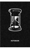 Notebook: Time Traveler Note Book Grid-lined 6x9 - Retro Journal A5 Gridded - Vintage Lover Planner Decoration 120 Pages SQUARED - Retro Clock Diary Hourglass