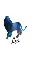 Leo: Leo Lined Journal Blue Midnight Sky