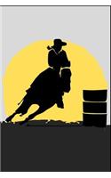 Western Cowgirl Rider: Barrel Racing Rodeo Horse Riding Notebook - Lined 120 Pages 6x9 Journal