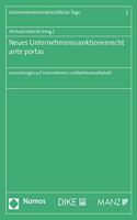 Neues Unternehmenssanktionenrecht Ante Portas