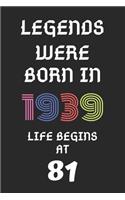 Legends Were Born In 1939