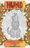 Malbücher für Erwachsene Psychedelisch - Stressabbau-Designs - Tiere - Hund