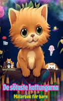 De sötaste kattungarna - Målarbok för barn - Kreativa och roliga scener med skrattande katter: Charmiga teckningar som uppmuntrar till kreativitet och skoj för barn
