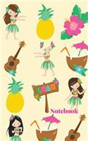 Notebook: A Hawaii Princess Cute Small College Ruled Composition Journal Planner Diary Organizer 5x8 Size Blank Lined 110 Pages Paper Writing Notes Home Stude