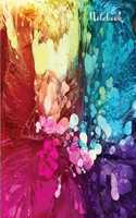 Notebook: 150 page College Rule Notebook Resin Art Rainbow