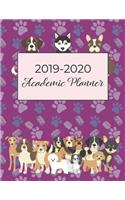 2019-2020 Academic Planner: Cute Dogs Daily, Weekly and Monthly Planner for the Year from July 2019 - June 2020