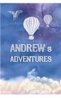 Andrew's Adventures: Softcover Personalized Keepsake Journal, Custom Diary, Writing Notebook with Lined Pages