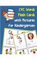 CVC Words Flash Cards with Pictures for Kindergarten