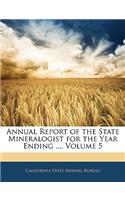 Annual Report of the State Mineralogist for the Year Ending ..., Volume 5