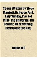 Songs Written by Steve Marriott: Itchycoo Park, Lazy Sunday, I've Got Mine, the Universal, Tin Soldier, All or Nothing, Here Come the Nice(English)