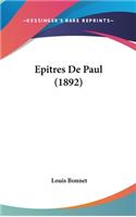 Epitres de Paul (1892)