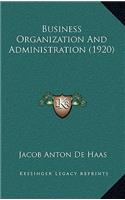 Business Organization and Administration (1920)