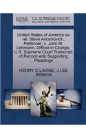 United States of America Ex Rel. Steve Avramovich, Petitioner, V. John M. Lehmann, Officer in Charge, U.S. Supreme Court Transcript of Record with Supporting Pleadings