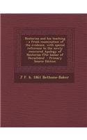 Nestorius and His Teaching