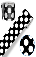 Black with Polka Dots Straight Borders