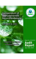 Compendium of Unimplemented Recommendations as of March 31, 2010: (English)