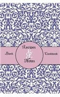 Blank Cookbook: Recipes & Notes; Purple