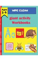 wipe clean giant activity workbook (ages 3 -6): Write-On Wipe-Off Fun to Learn Activity Books