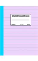 Composition Notebook: Wide Ruled Notebook for Students, Math and Science Composition Notebook - Pink Lined Paper Cover