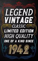 Legend Vintage Classic Limited Edition High Quality One Of A Kind Since 1942