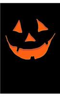 Jack O' Lantern Notebook: Scary Halloween Jack O' Lantern Face College Ruled Journal