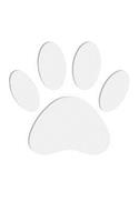 Print of Paper Cut Dog Paws
