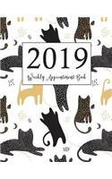 2019 Weekly Appointment Book: Cute Cats Cover 52 Weeks Planner Calendar Schedule Organizer and Inspirational Quotes Appointment Book Times Daily and Hourly Schedule Monday to Sun