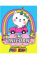 Cat Unicorn Coloring Book for Kids